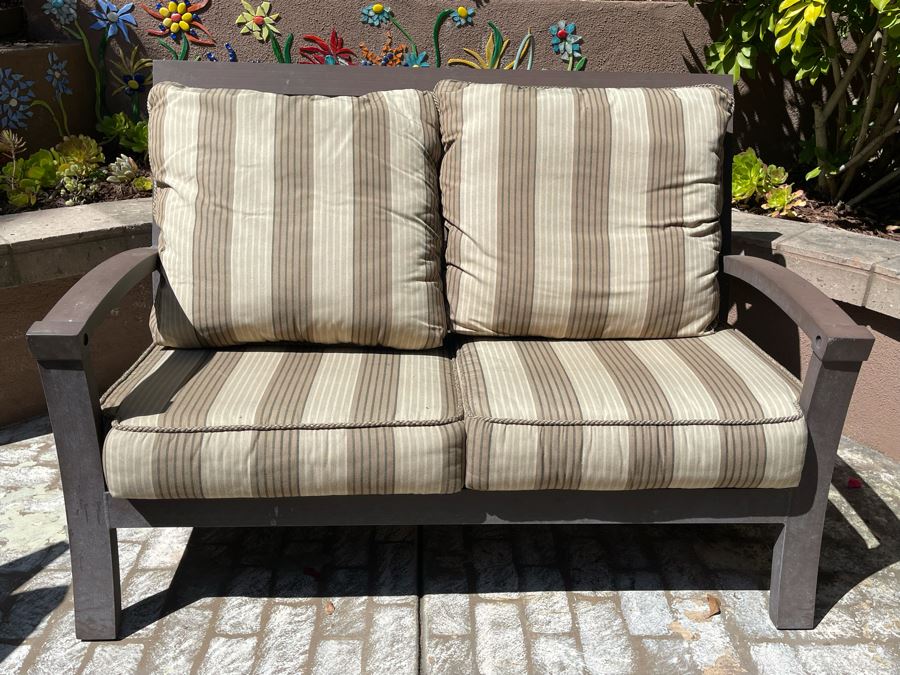 Outdoor Aluminum Loveseat Sofa 58W X 32D X 39.5H [Photo 3]