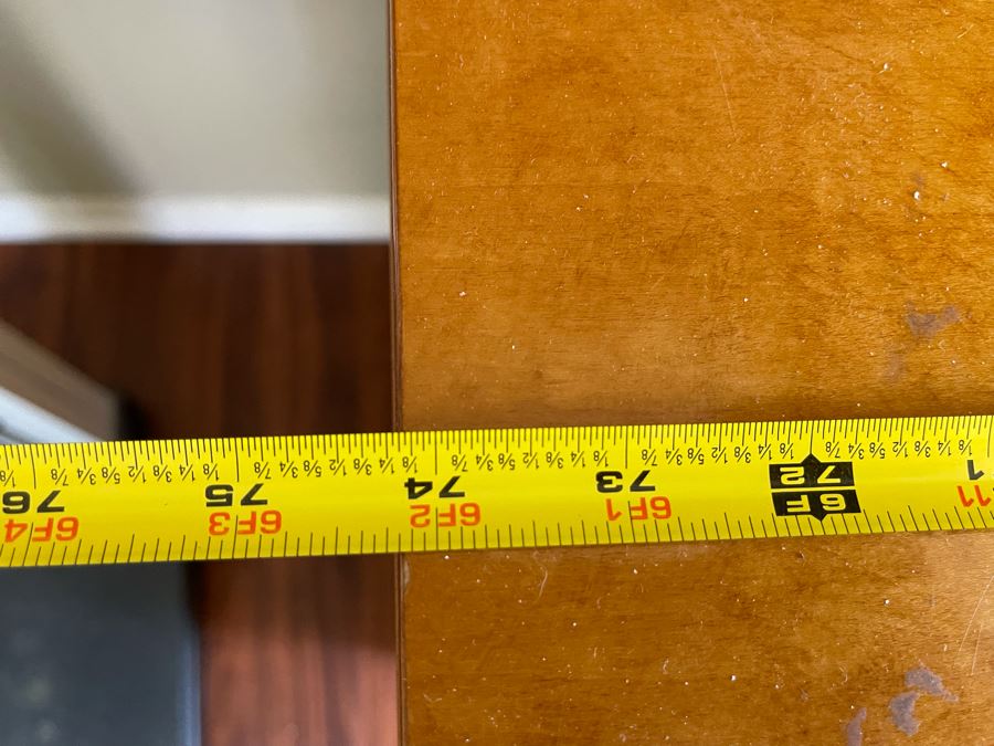 Hickory White Inlaid Chest Of Drawers Dresser With Mirror 74W X 19D X 32H [Photo 16]