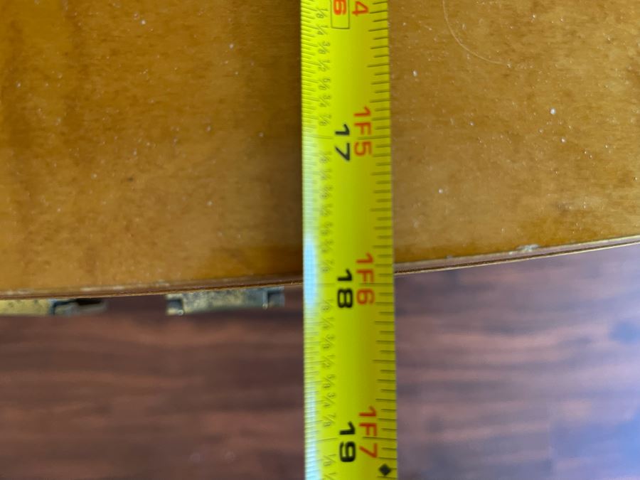 Hickory White Cal King Bed (No Mattress) And Pair Of Hickory White Inlaid Nightstands 28.5W X 18D X 24H [Photo 12]