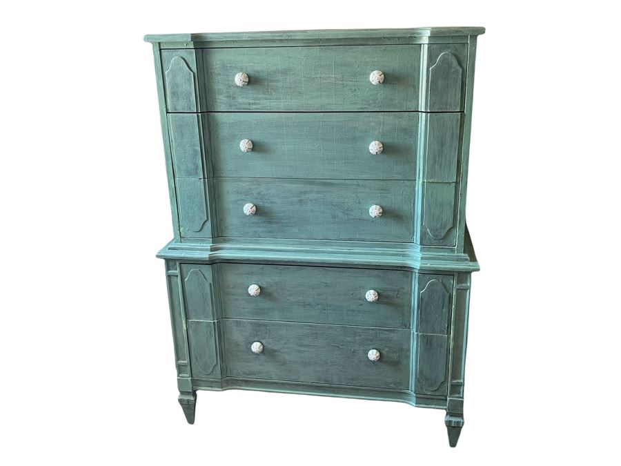 Shabby Chic Chest Of Drawers Dresser By Sherrill Furniture 39W X 19D X 52H