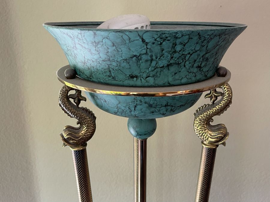 Floor Lamp With Brass Dolphin Design  [Photo 6]