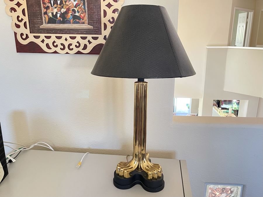 Vintage Brass Table Lamp 28H [Photo 3]
