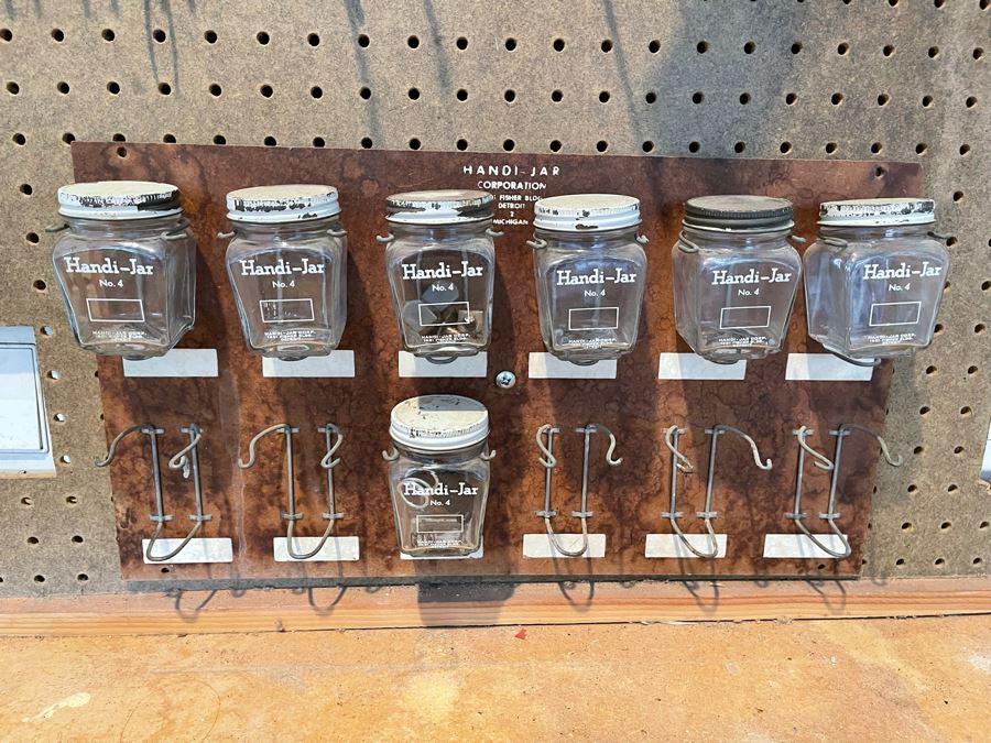 Vintage Handi-Jar Glass Jars With Holder [Photo 2]