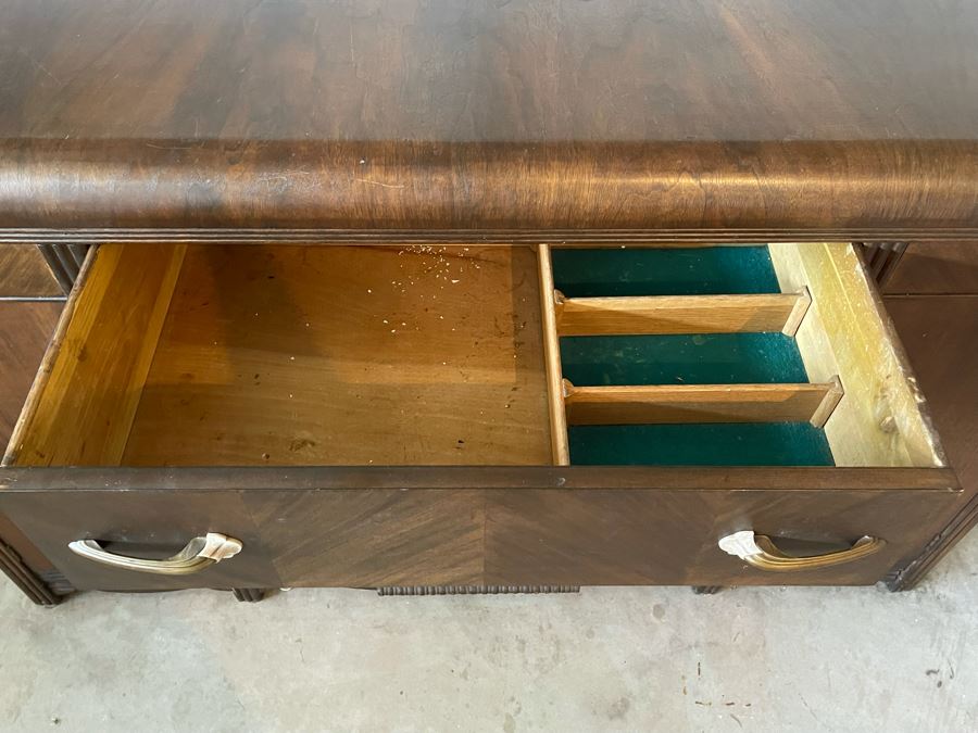 Vintage Wooden Buffet Sideboard Cabinet 60W X 20D X 38H [Photo 6]