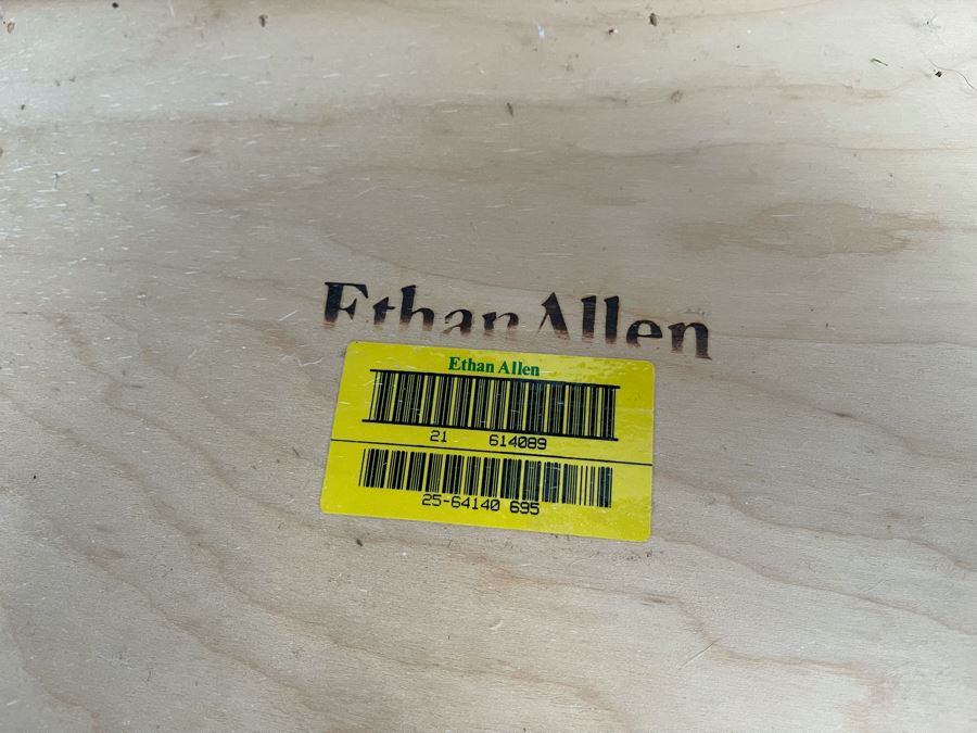 Ethan Allen Dual Pedestal Dining Table With 76 X 44 Glass Top With Pair Of Robert Marion Armchairs And Six Jessica Charles Slipper Chairs [Photo 14]