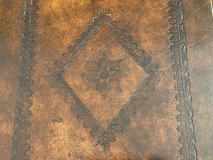 Maitland-Smith Stacked Leather Books Coffee Table With Drawers Estimate $2,000 [Photo 7]