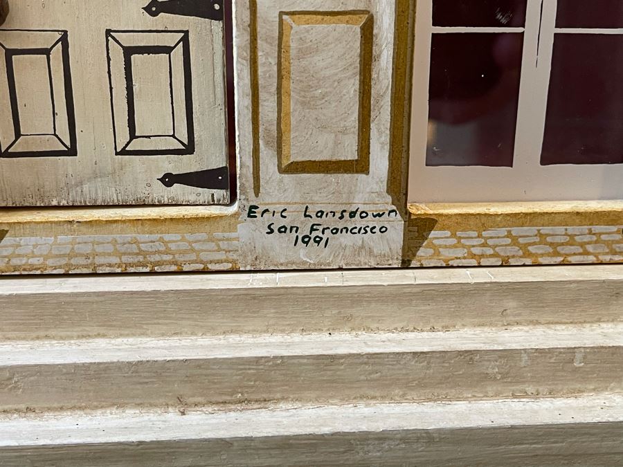 Signed Eric Lansdown Hand Crafted San Francisco Doll House 1991 14W X 11D X 23H [Photo 6]