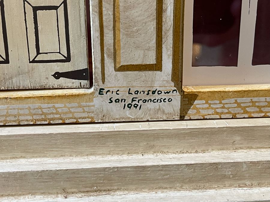 Signed Eric Lansdown Hand Crafted San Francisco Doll House 1991 14W X 11D X 23H [Photo 7]