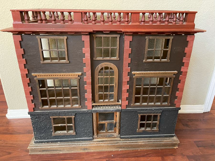 Vintage Hand Crafted Wooden Doll House - Can Be Used As A Side Table 30W X 11.5D X 26H [Photo 5]