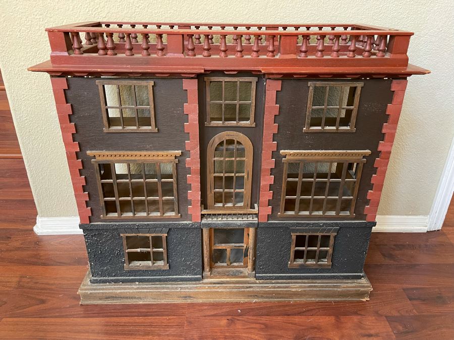 Vintage Hand Crafted Wooden Doll House - Can Be Used As A Side Table 30W X 11.5D X 26H [Photo 3]