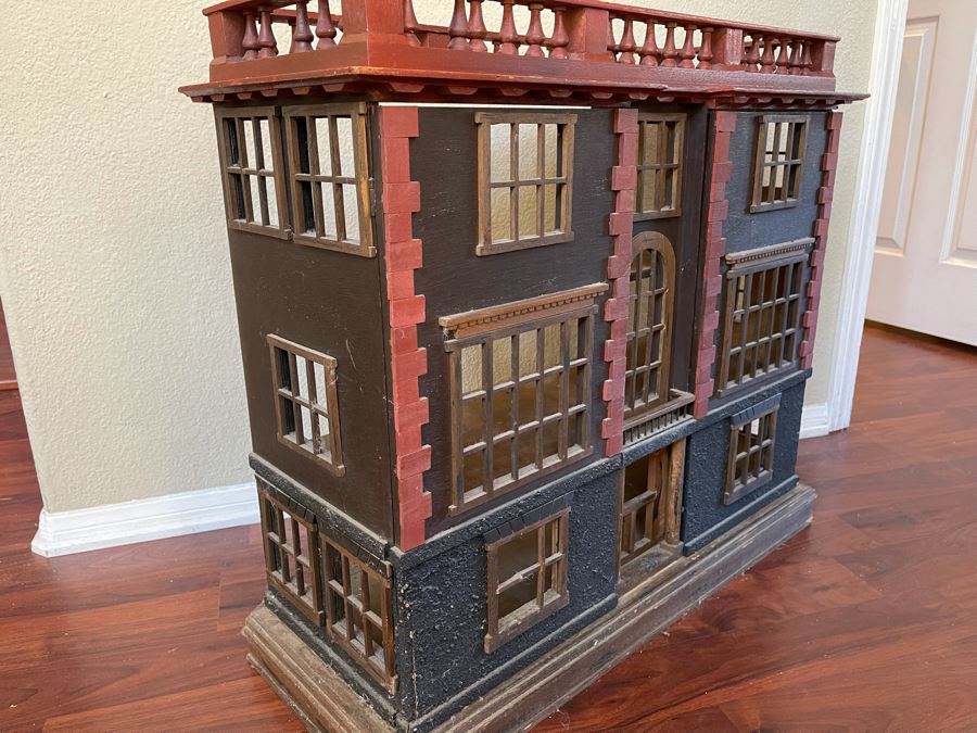 Vintage Hand Crafted Wooden Doll House - Can Be Used As A Side Table 30W X 11.5D X 26H [Photo 11]