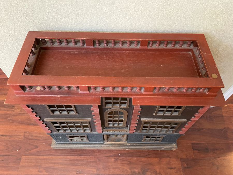 Vintage Hand Crafted Wooden Doll House - Can Be Used As A Side Table 30W X 11.5D X 26H [Photo 6]