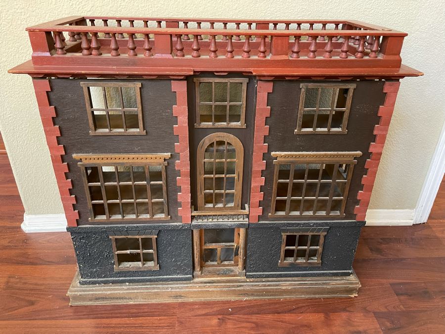 Vintage Hand Crafted Wooden Doll House - Can Be Used As A Side Table 30W X 11.5D X 26H [Photo 4]