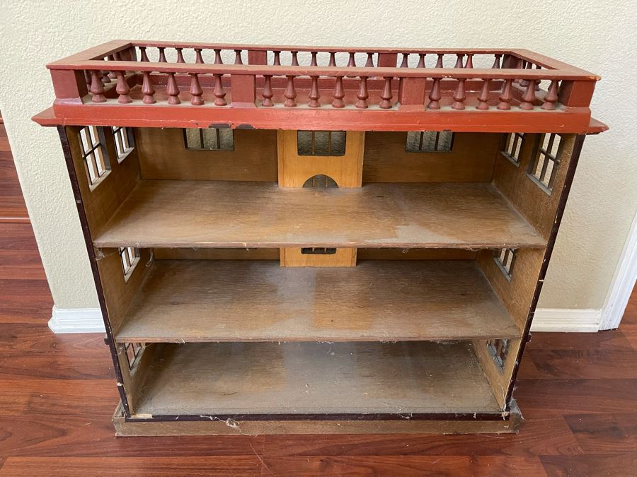 Vintage Hand Crafted Wooden Doll House - Can Be Used As A Side Table 30W X 11.5D X 26H [Photo 12]
