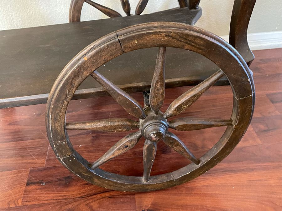 Antique Wooden Tea Cart 28W X 16D X 28H [Photo 10]