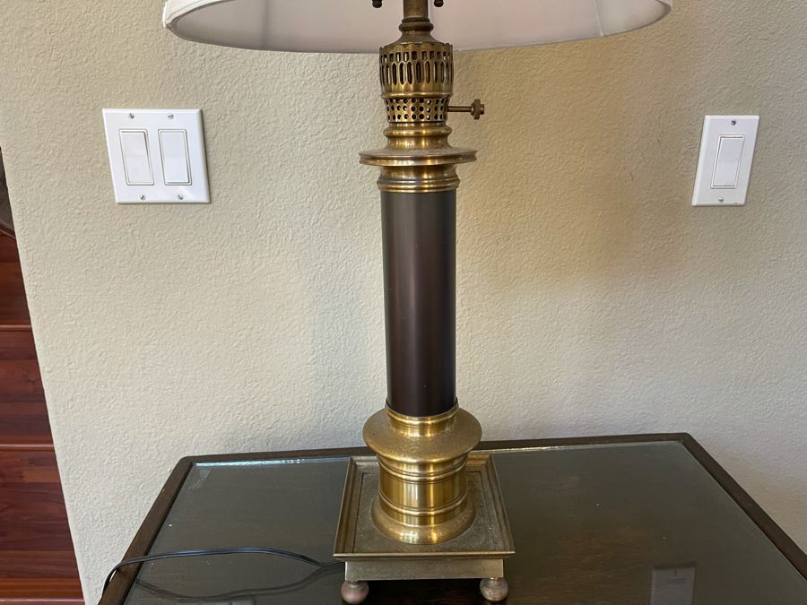 Vintage Brass Table Lamp 33H [Photo 4]