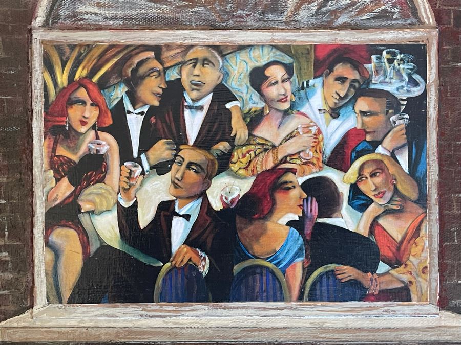 Mixed Media Artwork With Intricatley Cut Wooden Ornamental Frame 22.5 X 17.5 [Photo 6]