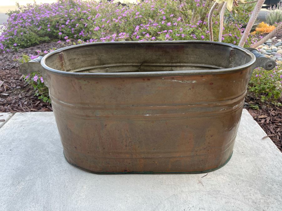 Vintage Copper Tub Boiler 27W X 13D X 13H [Photo 1]