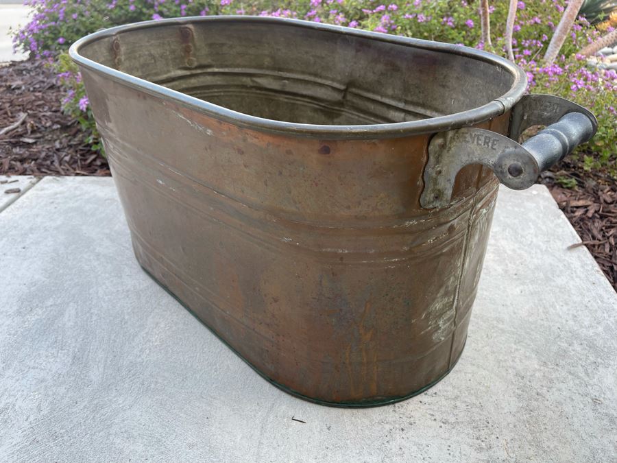 Vintage Copper Tub Boiler 27W X 13D X 13H [Photo 3]