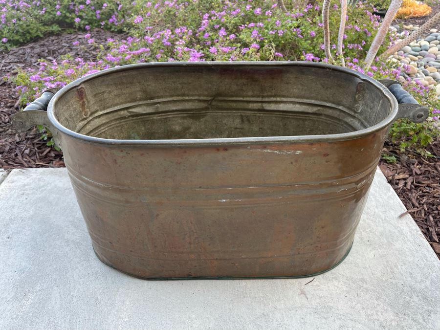 Vintage Copper Tub Boiler 27W X 13D X 13H [Photo 2]