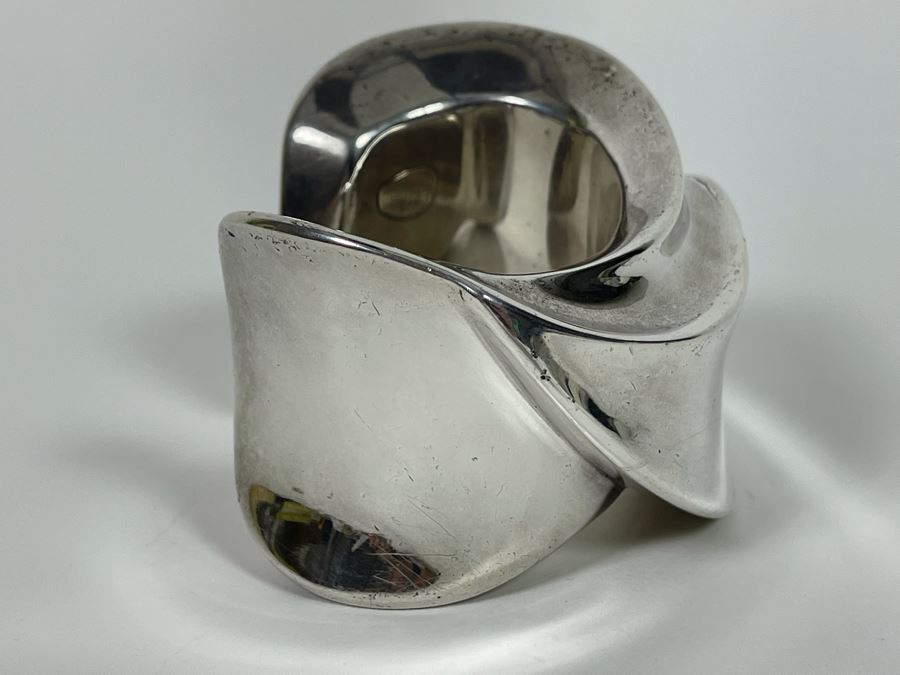 Sterling Silver Modernist Mikal-Jon Bayanihan Ltd Cuff Bracelet 142.7g [Photo 12]