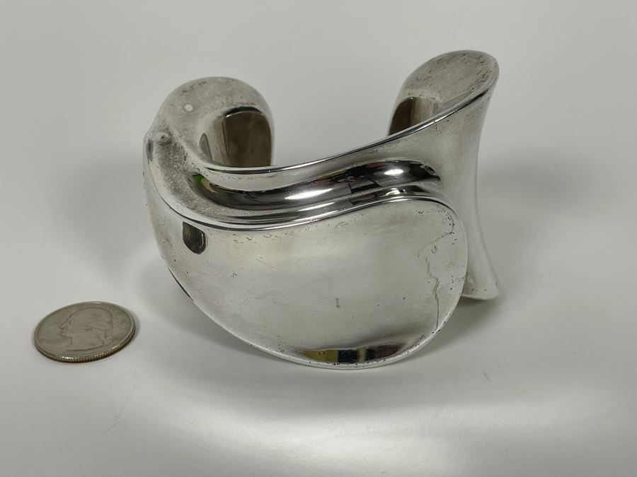 Sterling Silver Modernist Mikal-Jon Bayanihan Ltd Cuff Bracelet 142.7g [Photo 4]