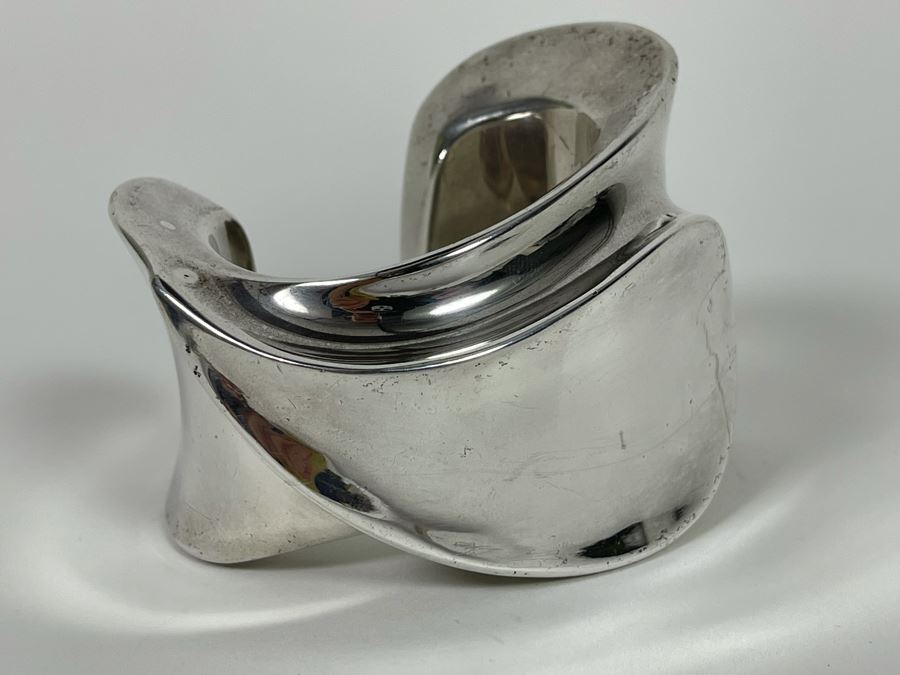 Sterling Silver Modernist Mikal-Jon Bayanihan Ltd Cuff Bracelet 142.7g [Photo 13]