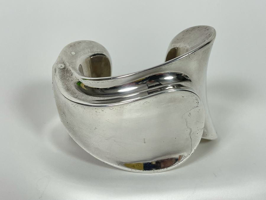 Sterling Silver Modernist Mikal-Jon Bayanihan Ltd Cuff Bracelet 142.7g