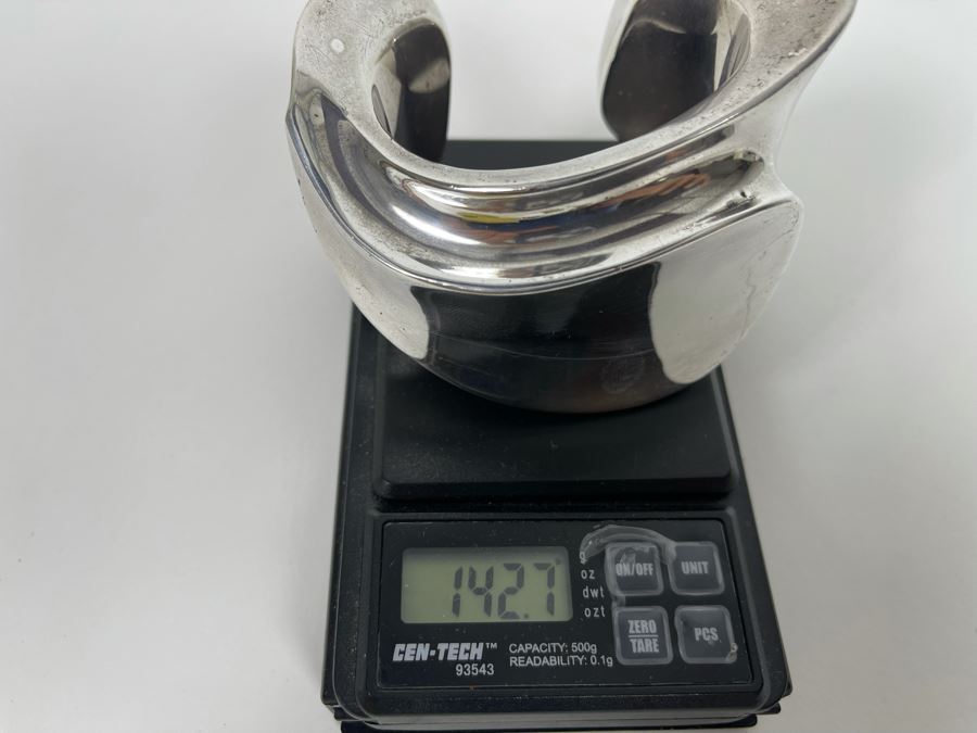 Sterling Silver Modernist Mikal-Jon Bayanihan Ltd Cuff Bracelet 142.7g [Photo 14]