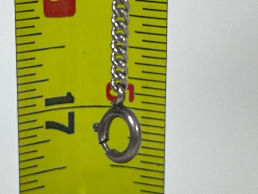 Vintage Turquoise Sterling Silver Clasp 17' Necklace [Photo 8]