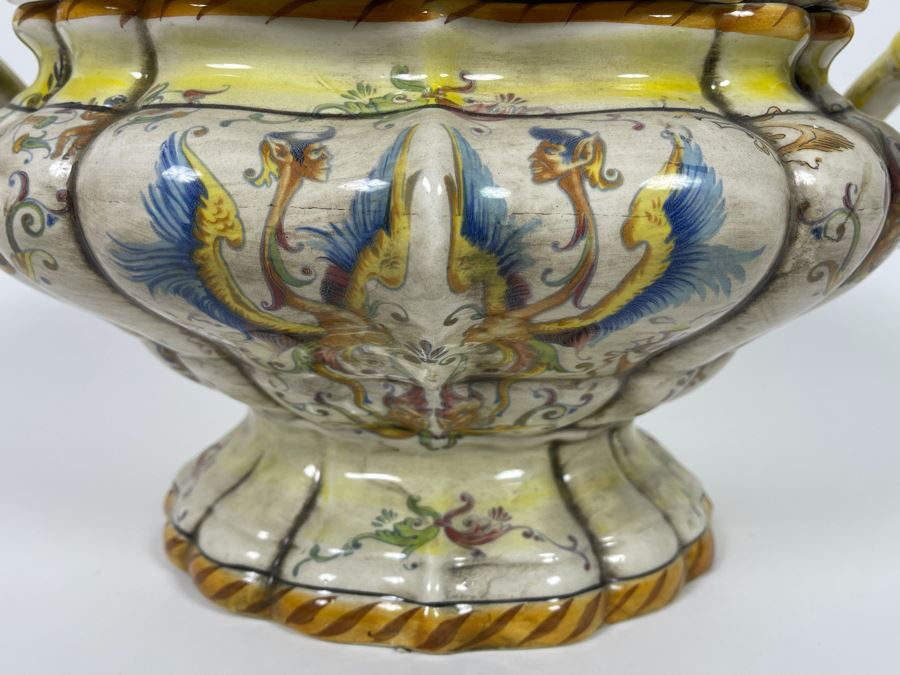 Vintage Capodimonte Soup Tureen And Underplate Made In Italy 18W X 13D X 12H [Photo 22]