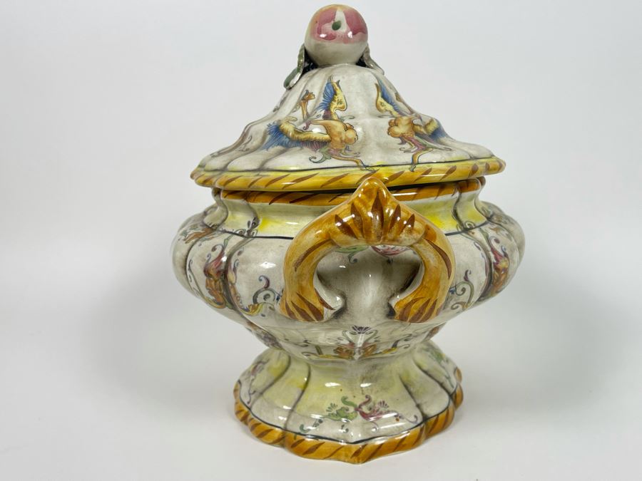 Vintage Capodimonte Soup Tureen And Underplate Made In Italy 18W X 13D X 12H [Photo 23]