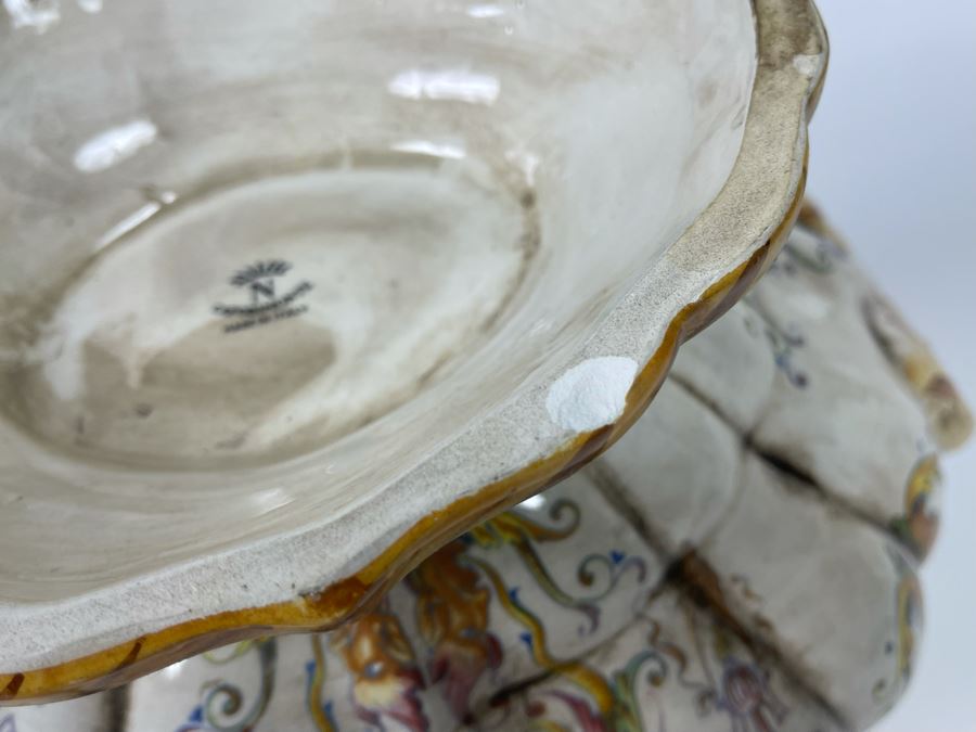 Vintage Capodimonte Soup Tureen And Underplate Made In Italy 18W X 13D X 12H [Photo 24]