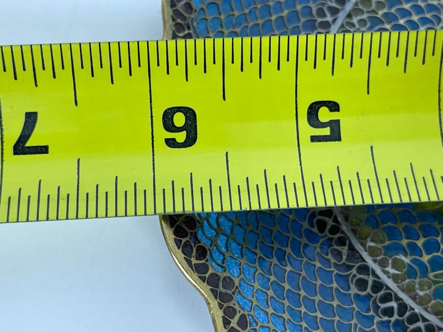 Vintage Chinese Plique-A-Jour Cloisonne On Glass Dish 6R [Photo 8]