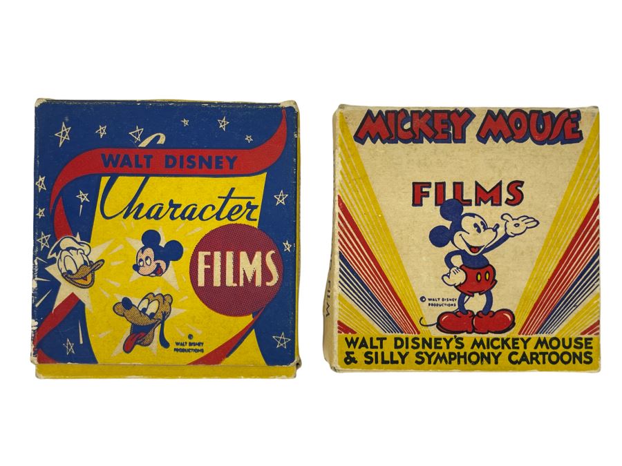 Pair Of Vintage Walt Disney Movie Films: Walt Disney Character 1516-A Airplane Antics / Mickey Mouse 1755-A Mickey's Giant Rabbit [Photo 1]