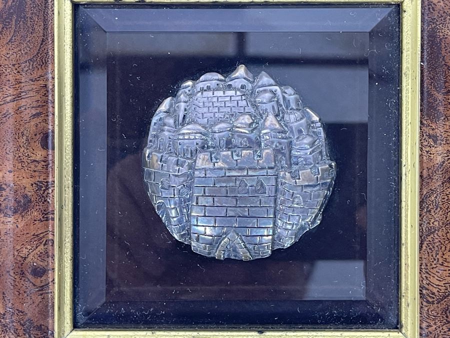 Sterling Silver Framed Bas-Relief Artwork By Zadok Arts Ltd Israel 6 X 6 [Photo 4]