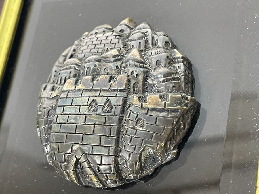 Sterling Silver Framed Bas-Relief Artwork By Zadok Arts Ltd Israel 6 X 6 [Photo 8]