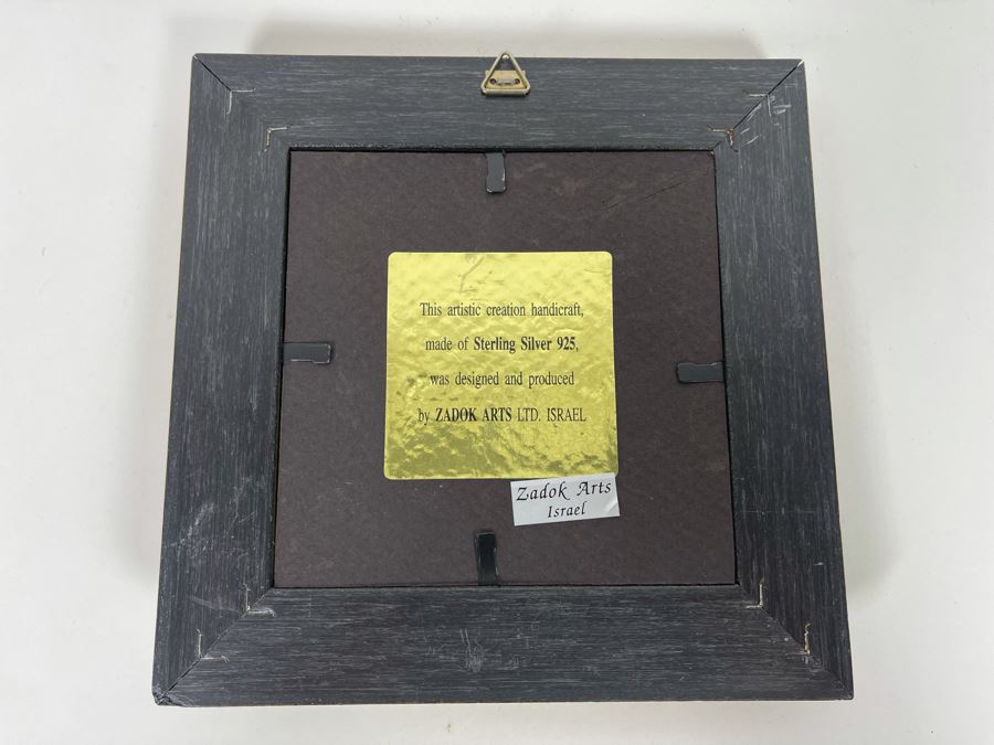 Sterling Silver Framed Bas-Relief Artwork By Zadok Arts Ltd Israel 6 X 6 [Photo 9]