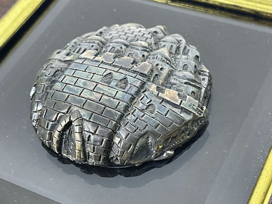 Sterling Silver Framed Bas-Relief Artwork By Zadok Arts Ltd Israel 6 X 6 [Photo 6]