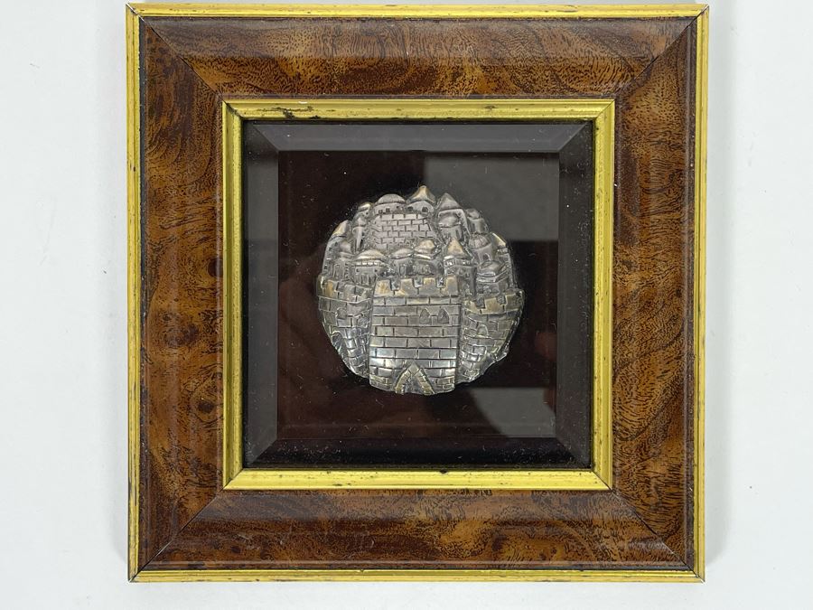 Sterling Silver Framed Bas-Relief Artwork By Zadok Arts Ltd Israel 6 X 6 [Photo 2]
