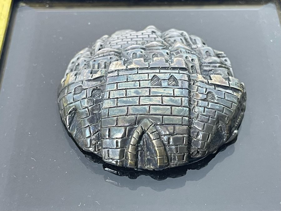 Sterling Silver Framed Bas-Relief Artwork By Zadok Arts Ltd Israel 6 X 6 [Photo 5]