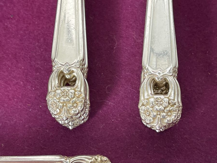 Rogers Bros Flatware Silverplate Flatware Set Eternally Yours Pattern With Wooden Storage Box Apx Service For 6 [Photo 6]