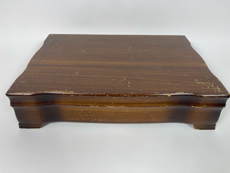 Rogers Bros Flatware Silverplate Flatware Set Eternally Yours Pattern With Wooden Storage Box Apx Service For 6 [Photo 10]