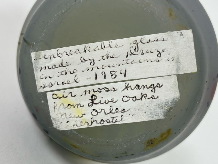 Vintage Druze Unbreakable Glass Pitcher From Mountains Of Israel 6.5H [Photo 9]