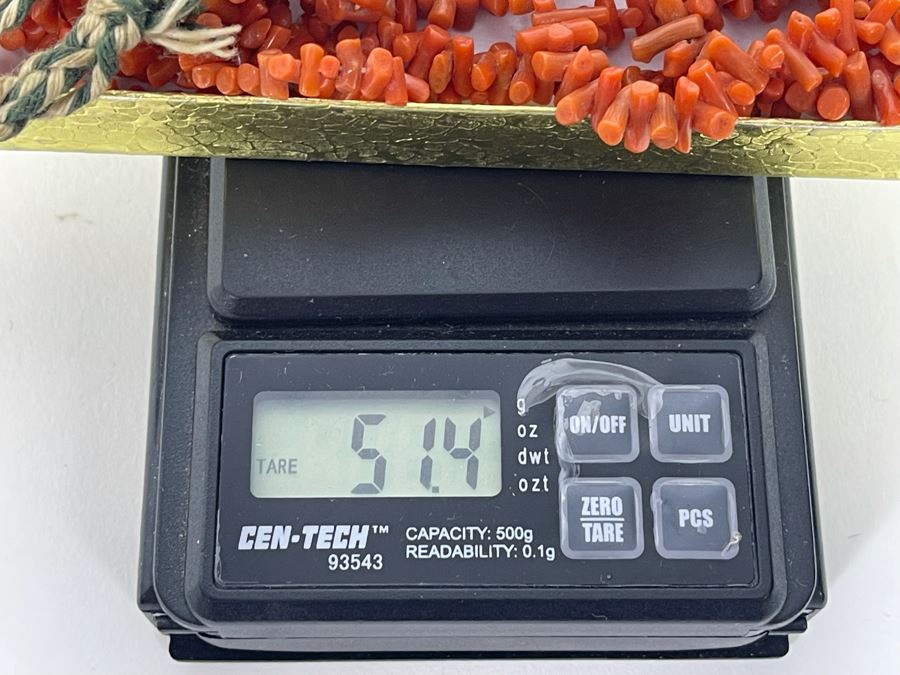 Vintage Organic Red Coral Double Strand 32' Necklace 51.4g [Photo 8]