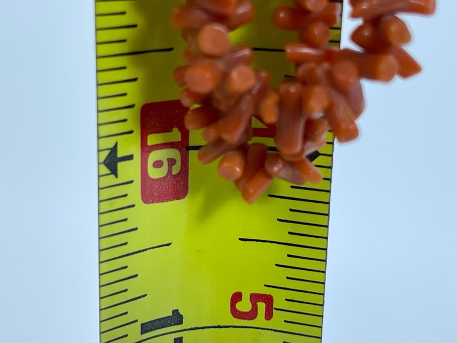 Vintage Organic Red Coral Double Strand 32' Necklace 51.4g [Photo 7]