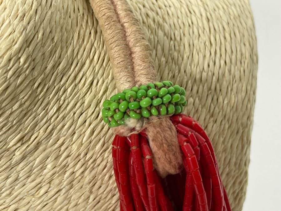 Vintage Red, Black And Green Glass Beads Multi-Strand 30' Necklace [Photo 7]