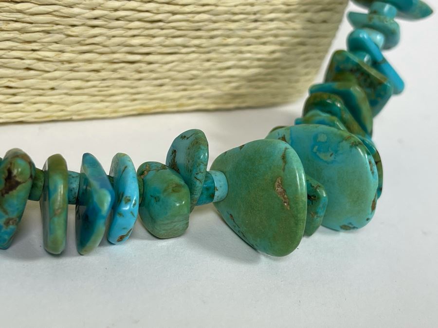 Vintage Turquoise Nuggets 32' Necklace [Photo 5]