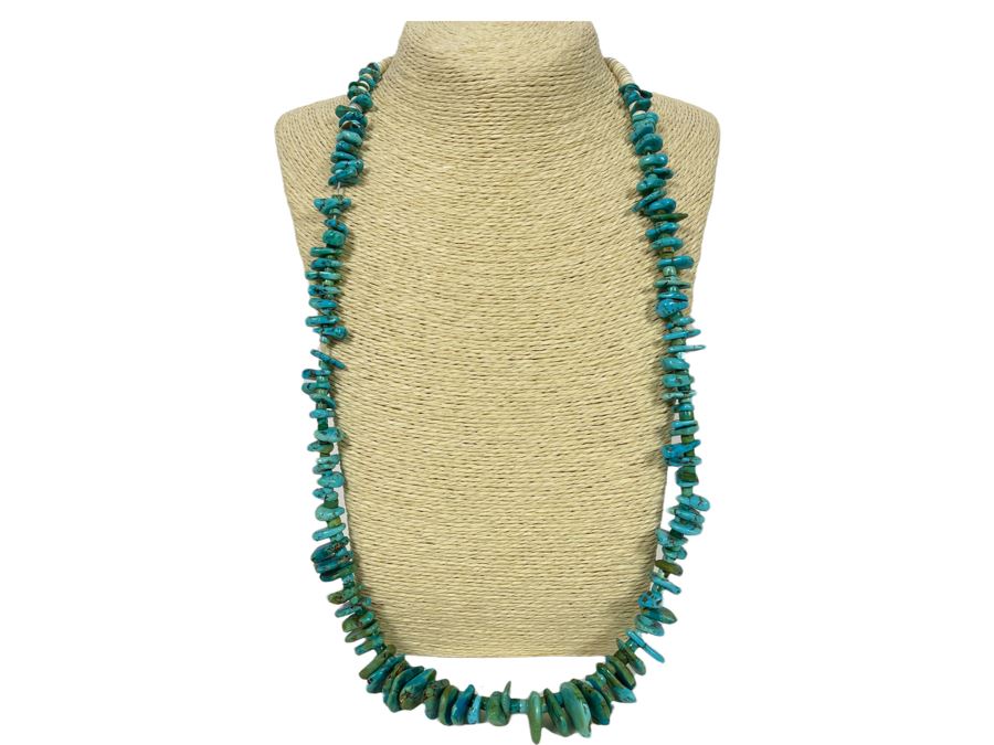 Vintage Turquoise Nuggets 32' Necklace [Photo 1]