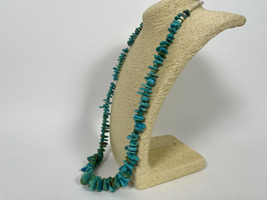 Vintage Turquoise Nuggets 32' Necklace [Photo 8]